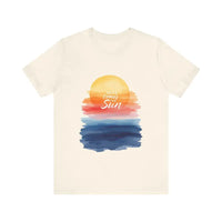 Sun and Sunset Graphic T Shirts for Men and Women in White, Cream and Pink - Ocean State Styles