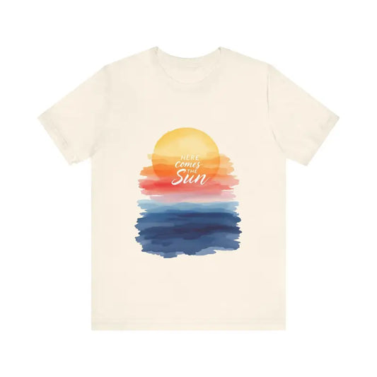Sun and Sunset Graphic T Shirts for Men and Women in White, Cream and Pink - Ocean State Styles