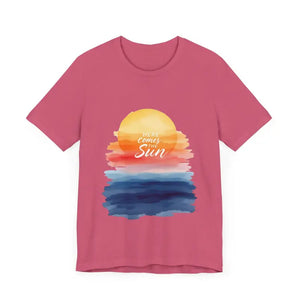 Sun and Sunset Graphic T Shirts for Men and Women in White, Cream and Pink - Ocean State Styles