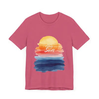Sun and Sunset Graphic T Shirts for Men and Women in White, Cream and Pink - Ocean State Styles