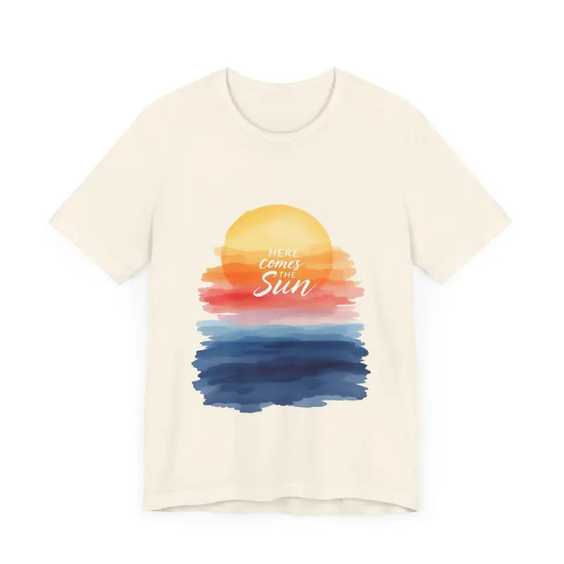 Sun and Sunset Graphic T Shirts for Men and Women in White, Cream and Pink - Ocean State Styles