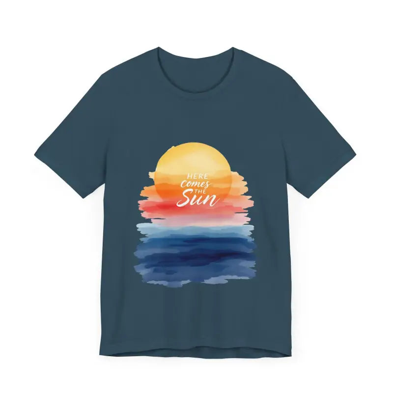 Sun and Sunset Graphic T Shirts for Men and Women in White, Cream and Pink - Ocean State Styles