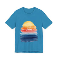 Sun and Sunset Graphic T Shirts for Men and Women in White, Cream and Pink - Ocean State Styles