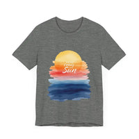 Sun and Sunset Graphic T Shirts for Men and Women in White, Cream and Pink - Ocean State Styles