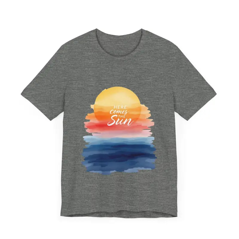 Sun and Sunset Graphic T Shirts for Men and Women in White, Cream and Pink - Ocean State Styles