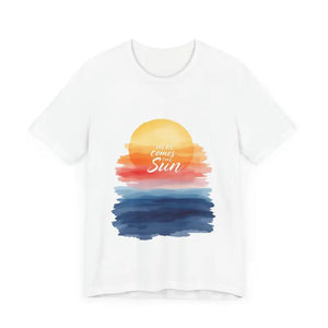 Sun and Sunset Graphic T Shirts for Men and Women in White, Cream and Pink - Ocean State Styles