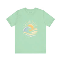 Sun And Wave Design T Shirt Collection Beach Vibes Unisex Short Sleeve Tee - Ocean State Styles
