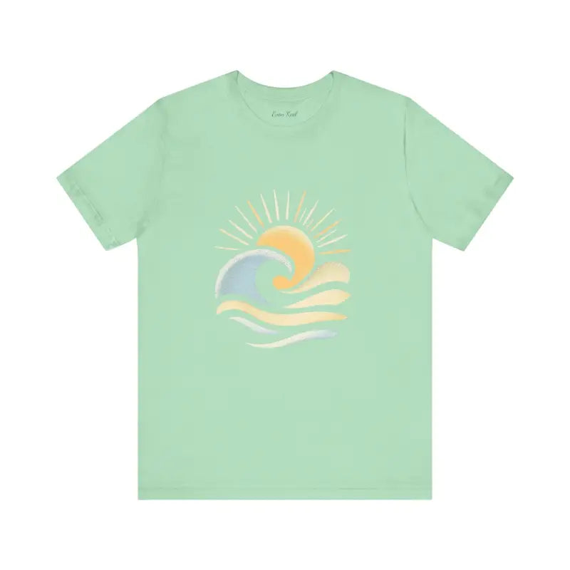 Sun And Wave Design T Shirt Collection Beach Vibes Unisex Short Sleeve Tee - Ocean State Styles