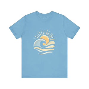 Sun And Wave Design T Shirt Collection Beach Vibes Unisex Short Sleeve Tee - Ocean State Styles