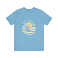 Sun And Wave Design T Shirt Collection Beach Vibes Unisex Short Sleeve Tee - Ocean State Styles