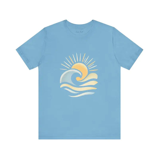 Sun And Wave Design T Shirt Collection Beach Vibes Unisex Short Sleeve Tee - Ocean State Styles