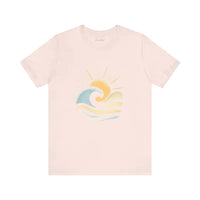 Sun And Wave Design T Shirt Collection Beach Vibes Unisex Short Sleeve Tee - Ocean State Styles