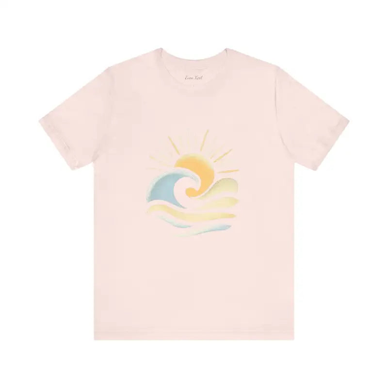 Sun And Wave Design T Shirt Collection Beach Vibes Unisex Short Sleeve Tee - Ocean State Styles
