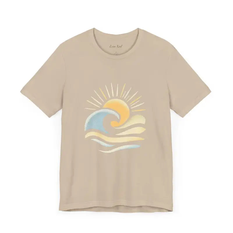 Sun And Wave Design T Shirt Collection Beach Vibes Unisex Short Sleeve Tee - Ocean State Styles