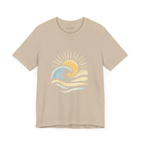 Sun And Wave Design T Shirt Collection Beach Vibes Unisex Short Sleeve Tee - Ocean State Styles