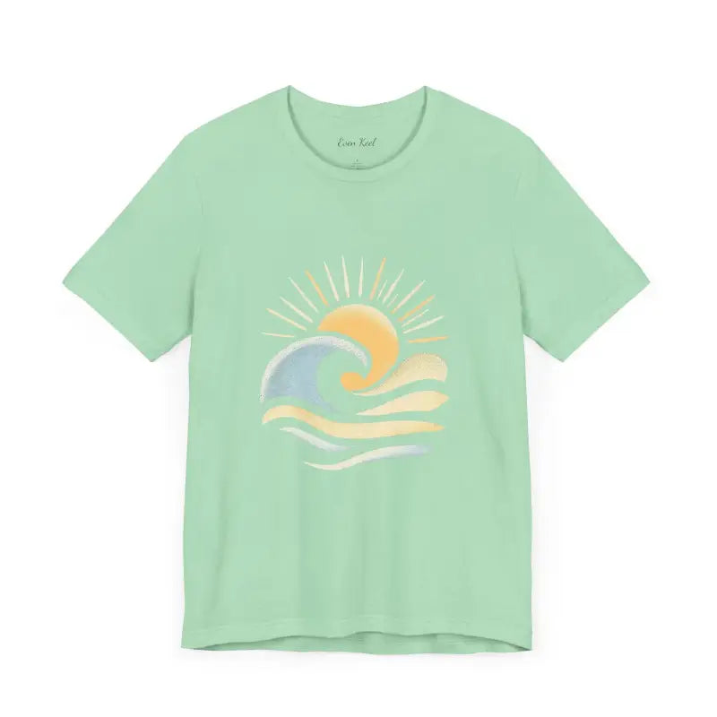 Sun And Wave Design T Shirt Collection Beach Vibes Unisex Short Sleeve Tee - Ocean State Styles
