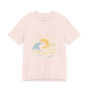Sun And Wave Design T Shirt Collection Beach Vibes Unisex Short Sleeve Tee - Ocean State Styles
