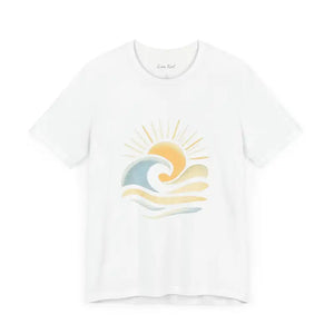 Sun And Wave Design T Shirt Collection Beach Vibes Unisex Short Sleeve Tee - Ocean State Styles