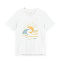 Sun And Wave Design T Shirt Collection Beach Vibes Unisex Short Sleeve Tee - Ocean State Styles