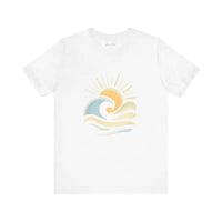 Sun And Wave Design T Shirt Collection Beach Vibes Unisex Short Sleeve Tee - Ocean State Styles