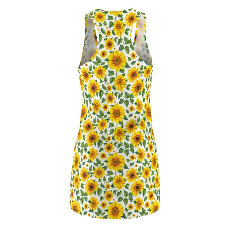 Sunflower Patterned Racerback Dress for Summer Wear - Ocean State Styles