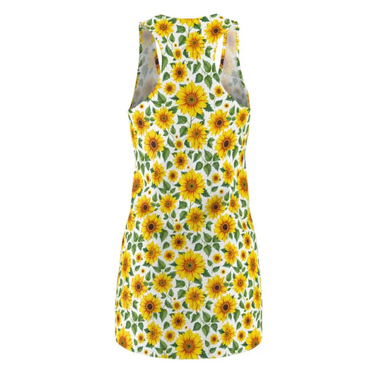 Sunflower Patterned Racerback Dress for Summer Wear - Ocean State Styles