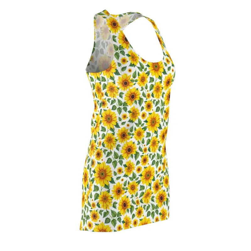 Sunflower Patterned Racerback Dress for Summer Wear - Ocean State Styles