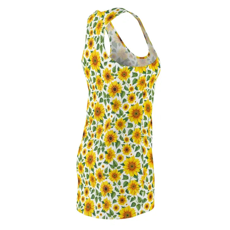 Sunflower Patterned Racerback Dress for Summer Wear - Ocean State Styles
