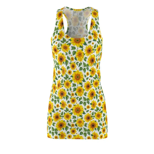 Sunflower Patterned Racerback Dress for Summer Wear - Ocean State Styles