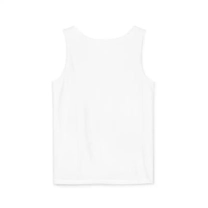 White Sunflower Tank Top in White Cream and Teal displayed on a model