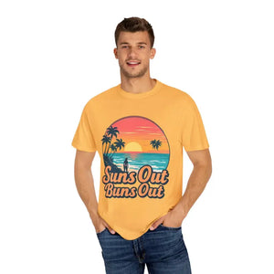 Suns Out Buns Out Unisex Garment Dyed Summer T Shirt - Ocean State Styles