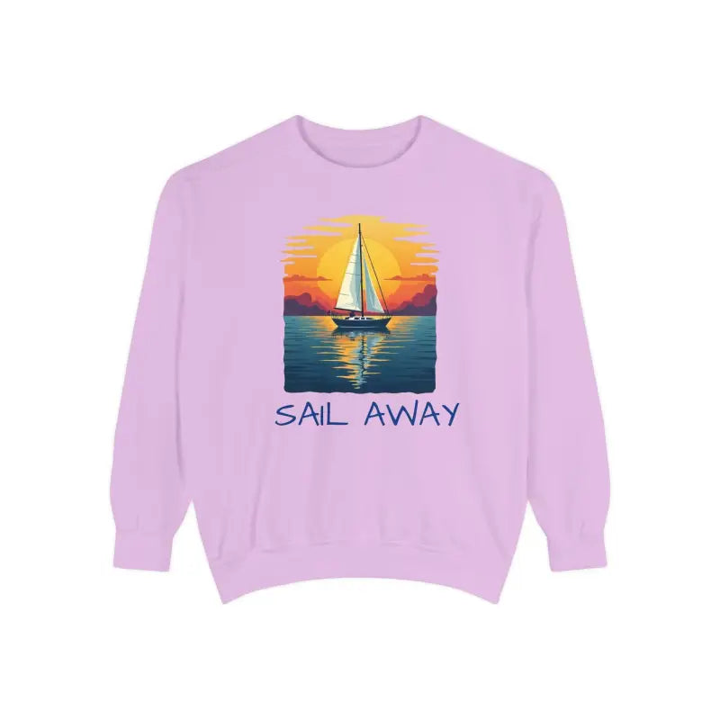 Sunset Sail Away Sweatshirt Light Blue Chambray Cozy - Ocean State Styles