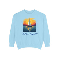 Sunset Sail Away Sweatshirt Light Blue Chambray Cozy - Ocean State Styles