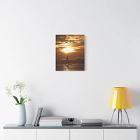 Sunset Sailboat Silhouette Canvas Art Print - Ocean State Styles