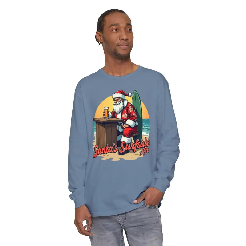 Surfside Santa Long Sleeve Shirt for Holiday Cheer and Comfort - Ocean State Styles