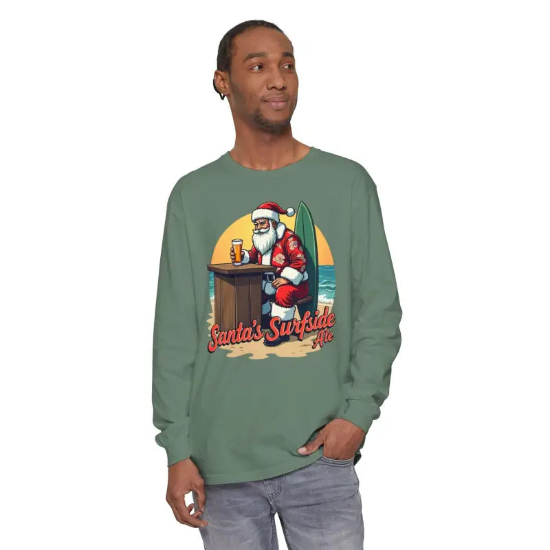 Surfside Santa Long Sleeve Shirt for Holiday Cheer and Comfort - Ocean State Styles