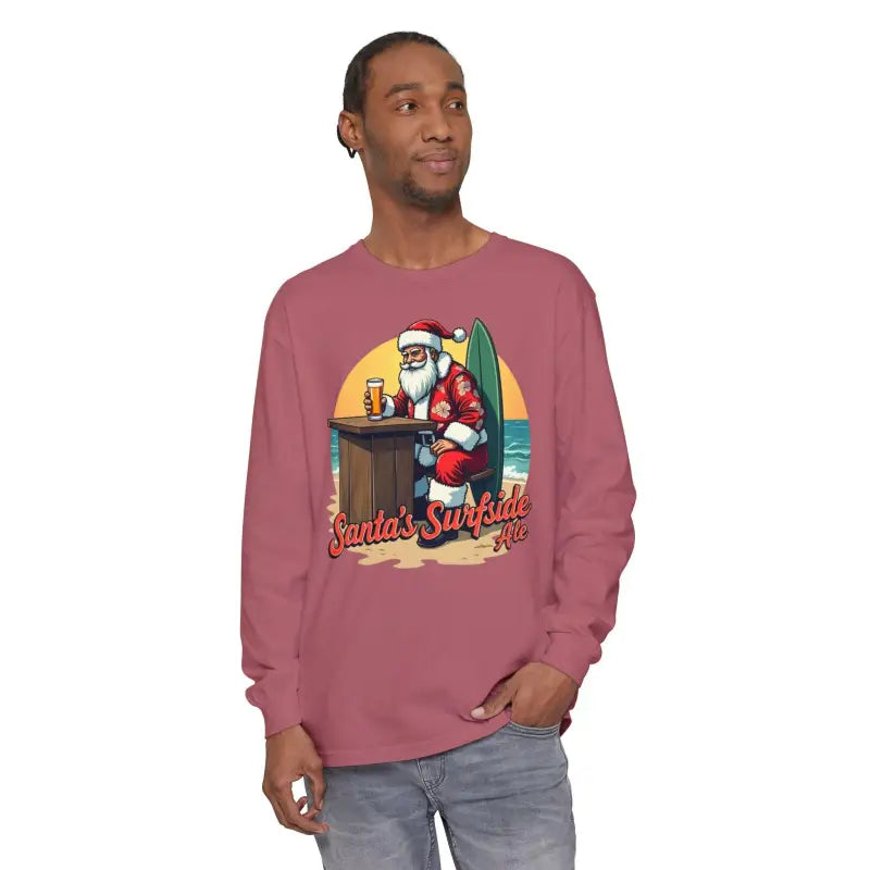 Surfside Santa Long Sleeve Shirt for Holiday Cheer and Comfort - Ocean State Styles