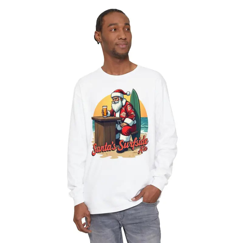 Surfside Santa Long Sleeve Shirt for Holiday Cheer and Comfort - Ocean State Styles