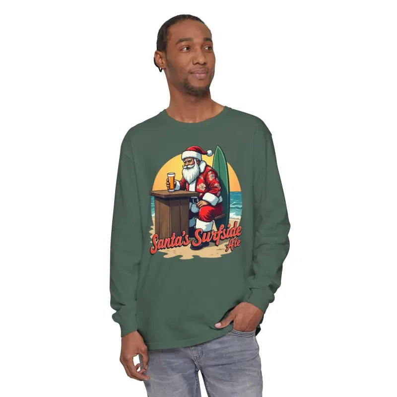 Surfside Santa Long Sleeve Shirt for Holiday Cheer and Comfort - Ocean State Styles
