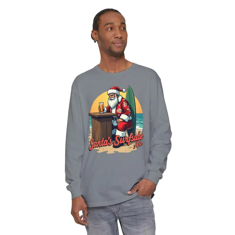 Surfside Santa Long Sleeve Shirt for Holiday Cheer and Comfort - Ocean State Styles