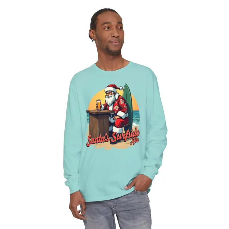 Surfside Santa Long Sleeve Shirt for Holiday Cheer and Comfort - Ocean State Styles