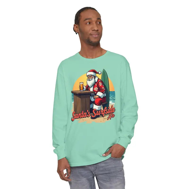 Surfside Santa Long Sleeve Shirt for Holiday Cheer and Comfort - Ocean State Styles