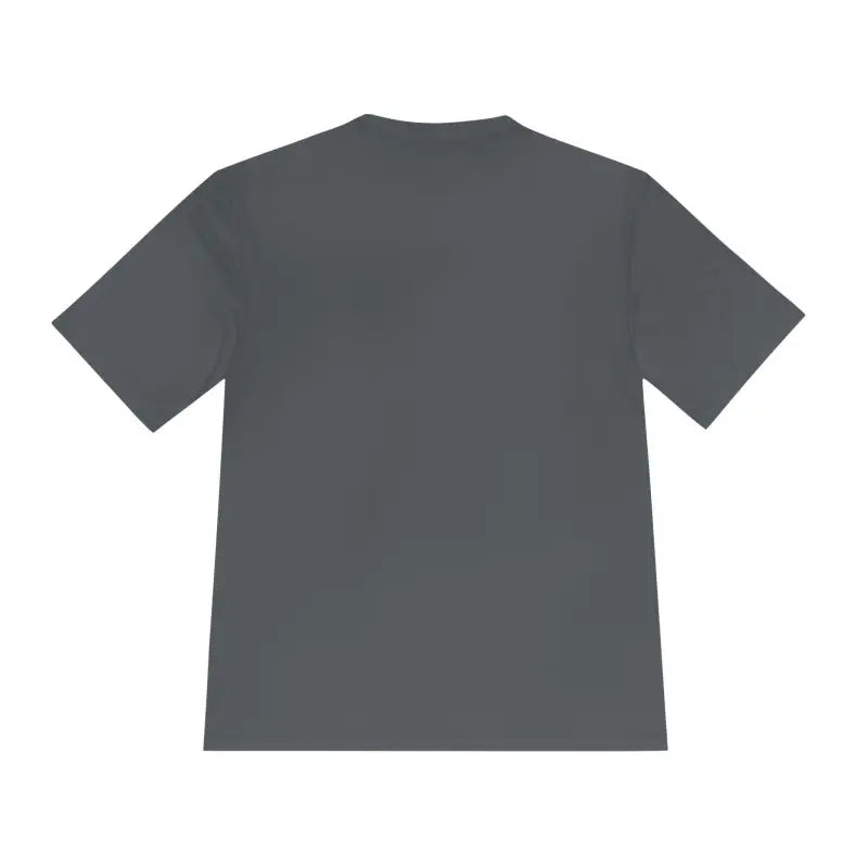 Gray short-sleeved t-shirt for dog lovers, featuring moisture-wicking fabric