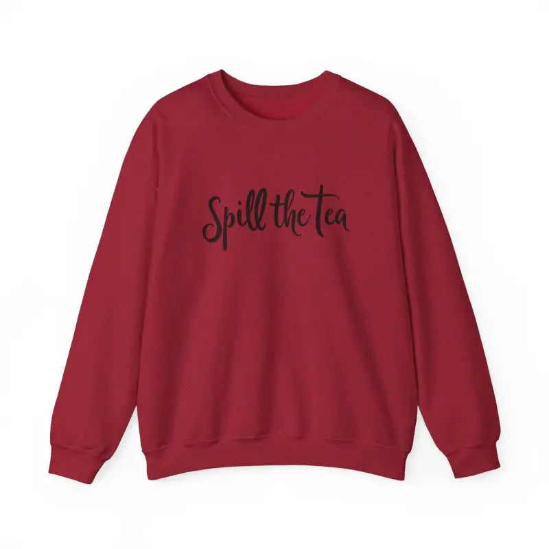 Spill the Tea Text Graphic Sweatshirts in Pink and Blue - Ocean State Styles