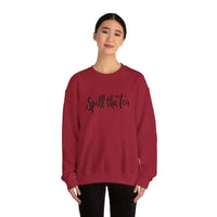 Spill the Tea Text Graphic Sweatshirts in Pink and Blue - Ocean State Styles
