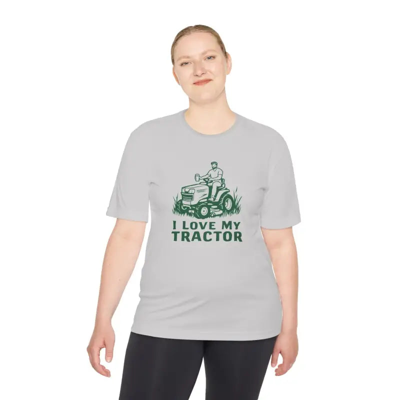 Tractor Graphic T Shirts for Men and Women in Gray White and Neon Green - Ocean State Styles