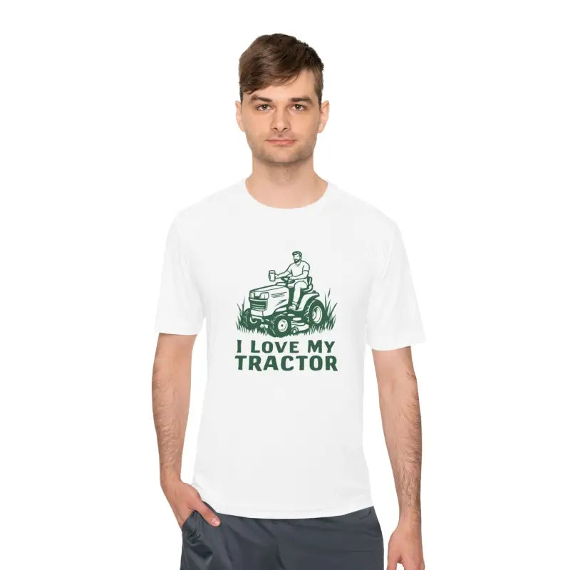 Tractor Graphic T Shirts for Men and Women in Gray White and Neon Green - Ocean State Styles