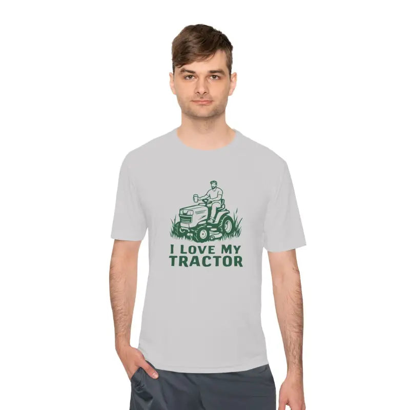 Tractor Graphic T Shirts for Men and Women in Gray White and Neon Green - Ocean State Styles