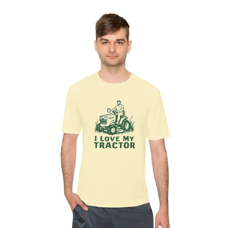 Tractor Graphic T Shirts for Men and Women in Gray White and Neon Green - Ocean State Styles