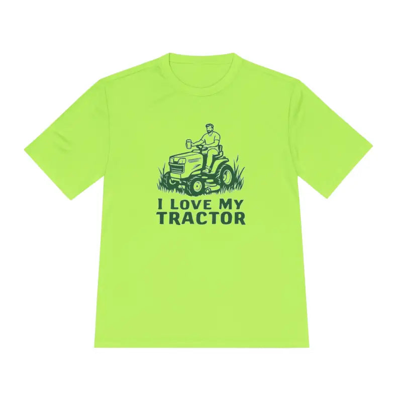 Tractor Graphic T Shirts for Men and Women in Gray White and Neon Green - Ocean State Styles